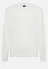 White Crew Neck Cotton Jumper