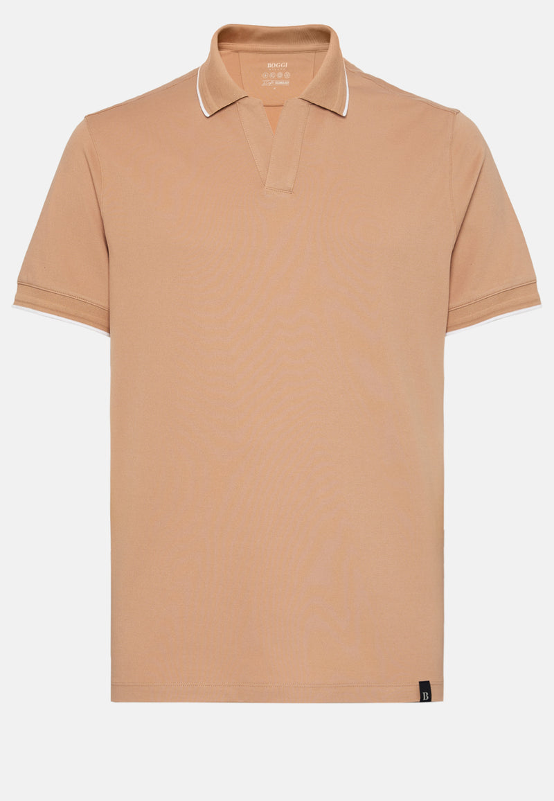 Orange High-Performance Pique Polo Shirt