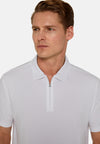 White High-Performance Pique Polo Shirt