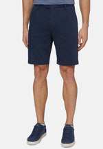 Navy Stretch Bermuda Shorts