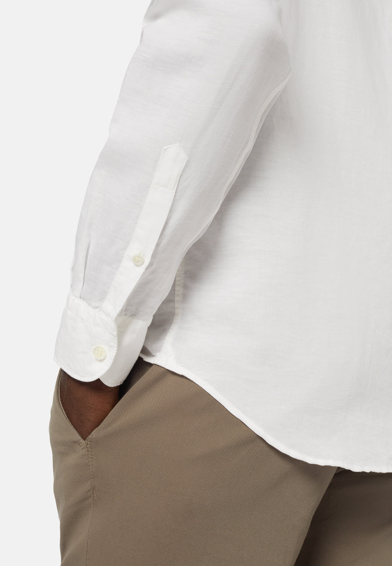White Tencel Linen Shirt