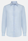 Blue Regular Fit Tencel Linen Shirt
