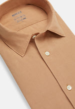 Orange Regular Fit Tencel Linen Shirt