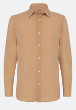 Orange Regular Fit Tencel Linen Shirt