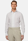 Beige Striped Linen Shirt