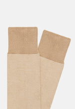 Beige Cotton Oxford Socks