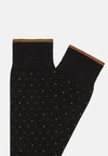 Black Pinpoint Cotton Socks