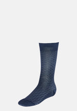 Blue Jacquard Socks
