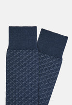 Blue Jacquard Socks