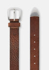Leather Belt With Metal Tip