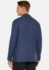 Navy Check Wool Linen Jacket
