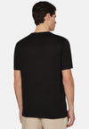 Black Stretch Linen Jersey T-Shirt