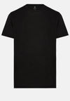 Black Stretch Linen Jersey T-Shirt
