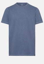 Blue Stretch Linen Jersey T-Shirt