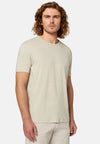 Beige Stretch Linen Jersey T-Shirt