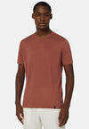 Red Stretch Linen Jersey T-Shirt