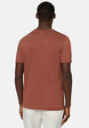 Red Stretch Linen Jersey T-Shirt