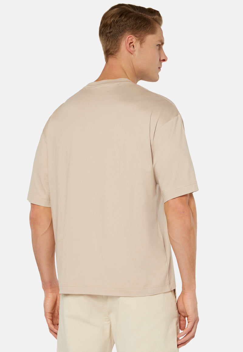 Beige High-Performance Jersey T-Shirt