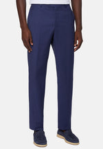 Navy B-Aria Wool Trousers