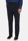 Navy Stretch Cotton Trousers