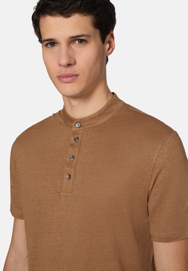 Brown Sustainable High-Performance Jersey Polo Shirt