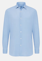 Blue Slim Fit Shirt In Stretch Nylon