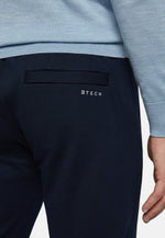 Navy Stretch Interlock Technical Fabric Trousers