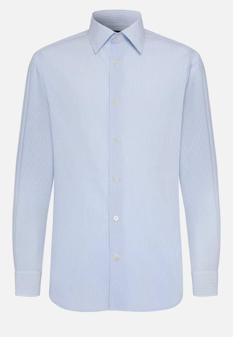Blue Striped Cotton Shirt