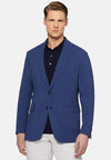 Blue Stretch Seersucker Wool Jacket