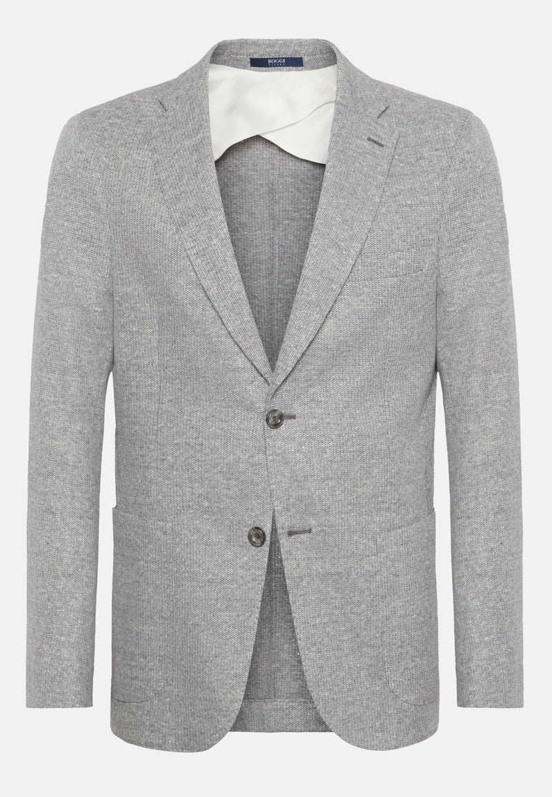 Grey Melange L Jersey Jacket