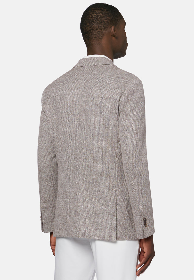 Grey Melange Jersey Jacket