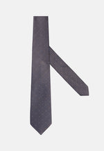 Navy Houndstooth Pattern Silk Blend Tie