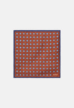 Orange Medallions Pattern Silk Pocket Square
