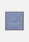 Blue Micro Patterned Silk Pocket Square