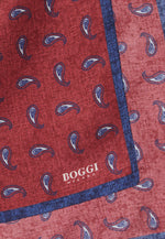 Burgundy Micro Patterned Silk Pocket Square