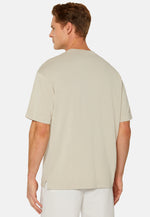 Beige Pima Cotton Knitted T-Shirt