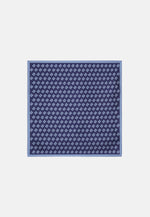 Navy All-Over Printed Silk Pocket Square