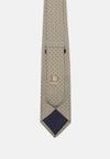 Beige Stirrup Pattern Silk Tie