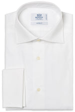 DOUBLE CUFF TWO PLY POPELINE COTTON SHIRT