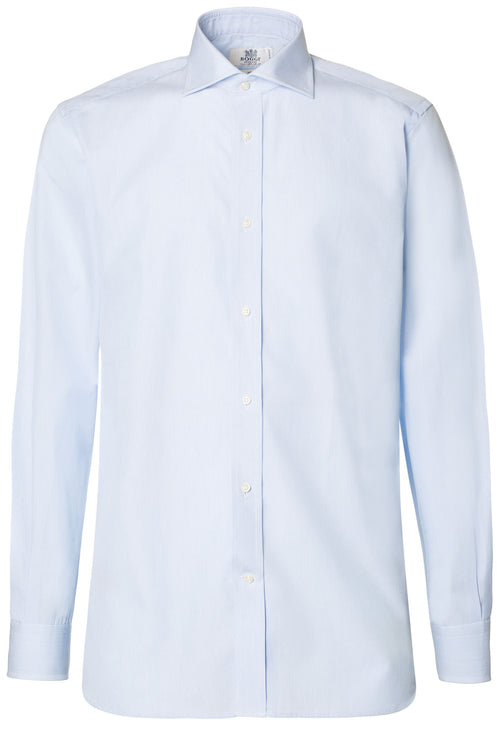 Blue Two Ply Popeline Cotton Shirt