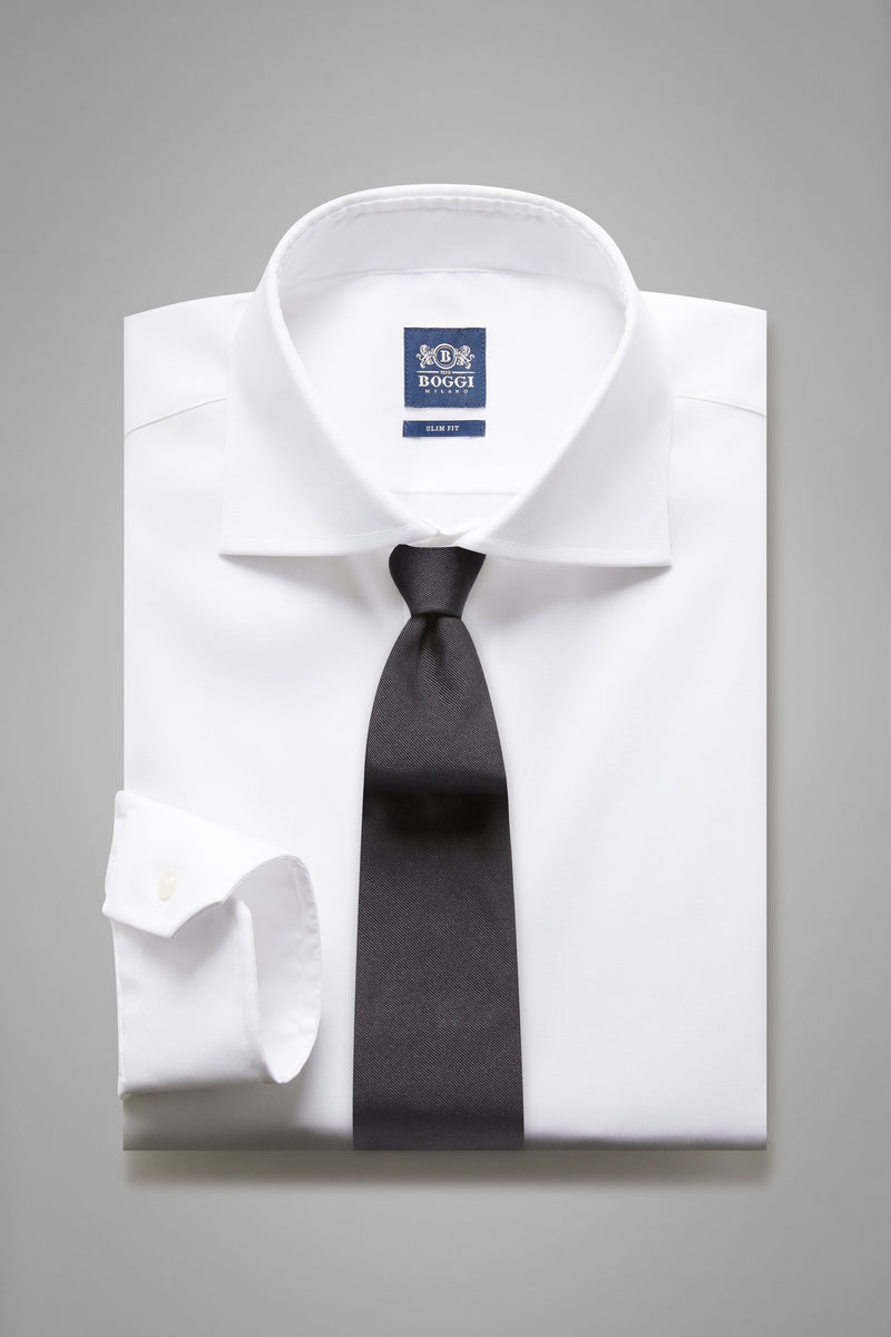 Slim Fit White Shirt With Windsor Collar