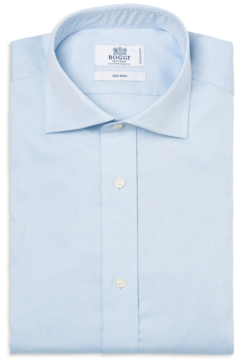 Blue Double Cuff Pin Point Shirt