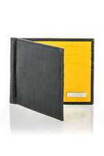 Black Leather Clips Wallet