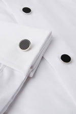 Black Tie Metal Button Cufflinks