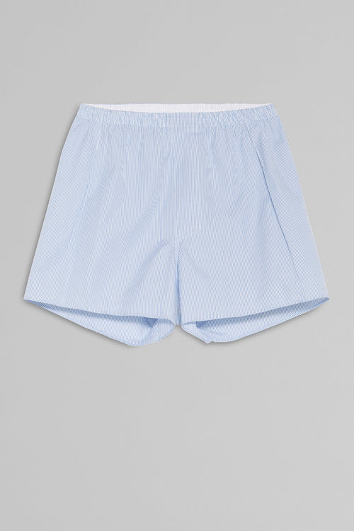 Blue Striped Cotton Boxers