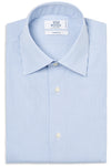 Blue Poplin Cotton Stretch Shirt