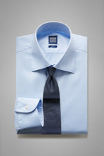 Slim Fit Sky Blue Shirt With New York Collar
