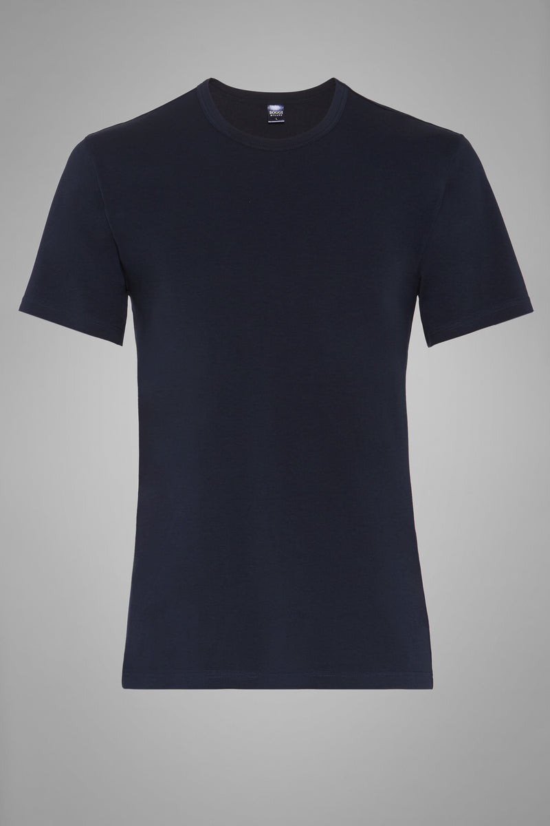 Navy Blue Stretch Cotton Undershirt