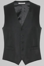 Regular Fit Charcoal Grey Wool Suit Waistcoat