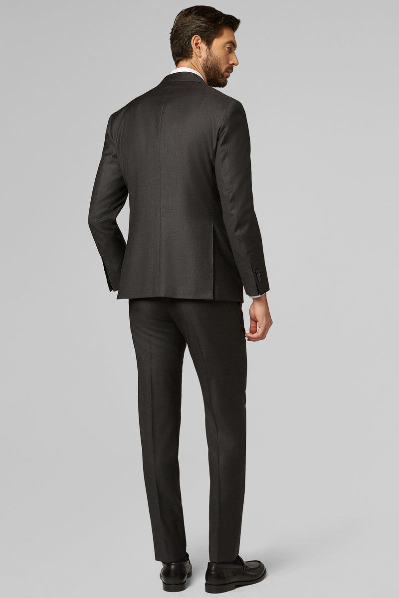 Grey Four-Season Wool Napoli Suit
